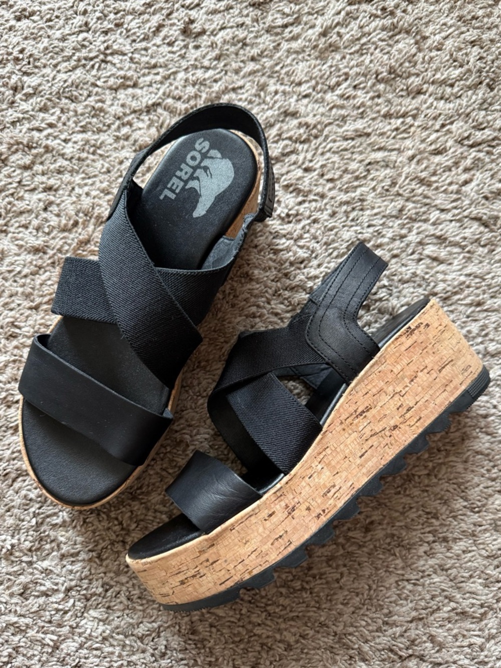 Sorel Women's Cameron Flatform Slingback Sandals Sz. 6.5